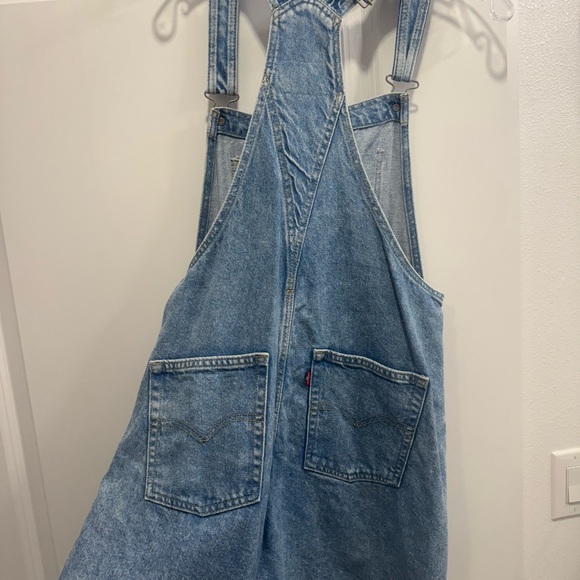 Light Wash Denim Overalls (Short Length) - Picture 2 of 5